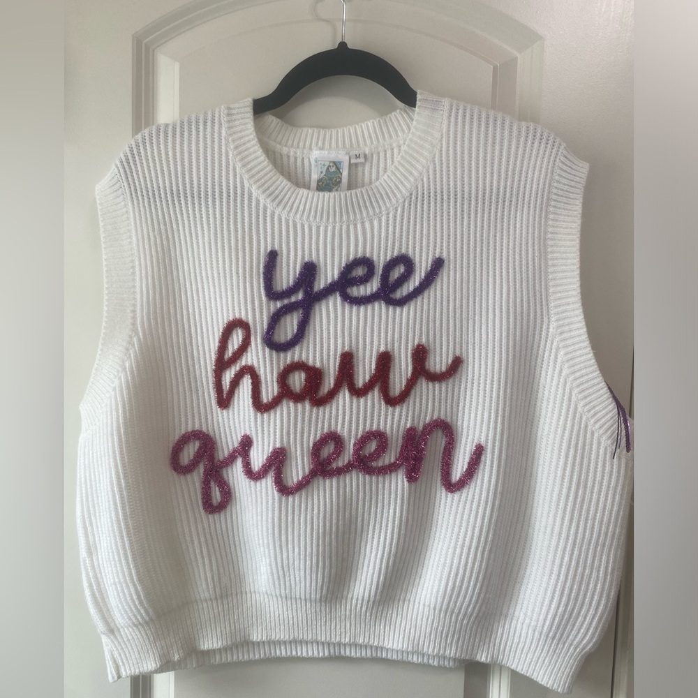 Queen of Sparkles Yes Haw Queen Sweater Tank